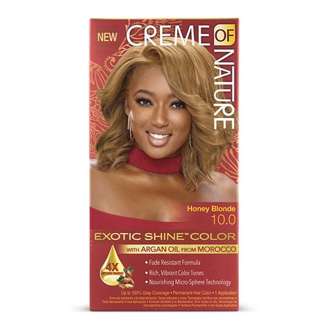 Creme of nature hair dye - C21 Rich Brown. . Rich Color. Shea Butter Soft.. Experience Creme of Nature® Moisture-Rich Hair Color*, with Ultra-Moisturizing Mango & Shea Butter Conditioner, for multi-dimensional color with radiant shine. Ammonia Free. 100% Gray Coverage. Liquid Permanent Hair Color for rich long-lasting color with shine. 